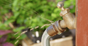 outside faucet leaking