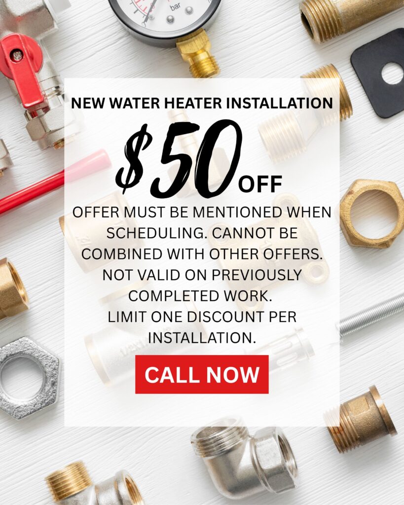 $50 Off Water Heater Installation